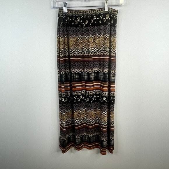 goodclothes Dresses & Skirts - Vintage Womens Indie Grunge Straight Knit Skirt Medium Moody Dark Floral Travel